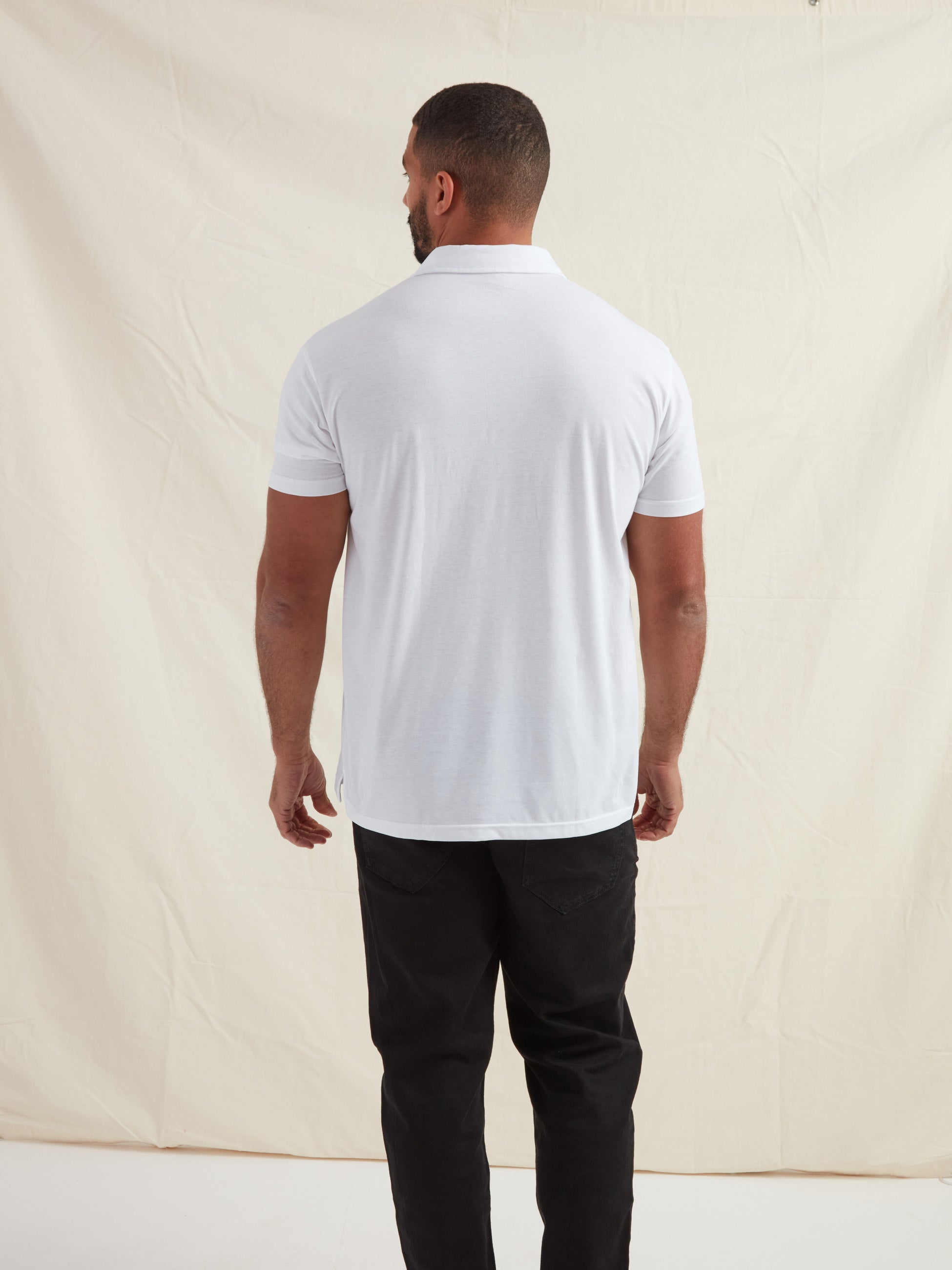 Load image into Gallery viewer, Tall White Polo Shirt
