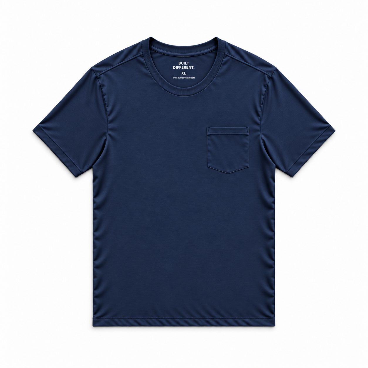 Load image into Gallery viewer, Navy Pocket Crew Neck T-Shirt
