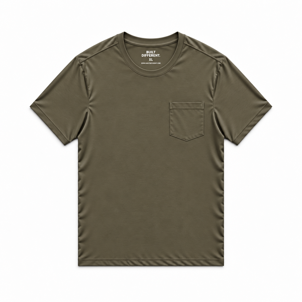 Load image into Gallery viewer, Khaki Pocket Crew Neck T-Shirt

