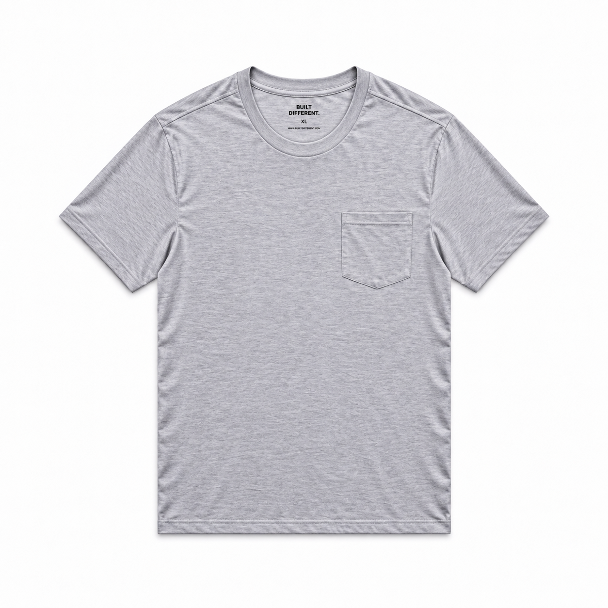Load image into Gallery viewer, Heather Grey Pocket Crew Neck T-Shirt
