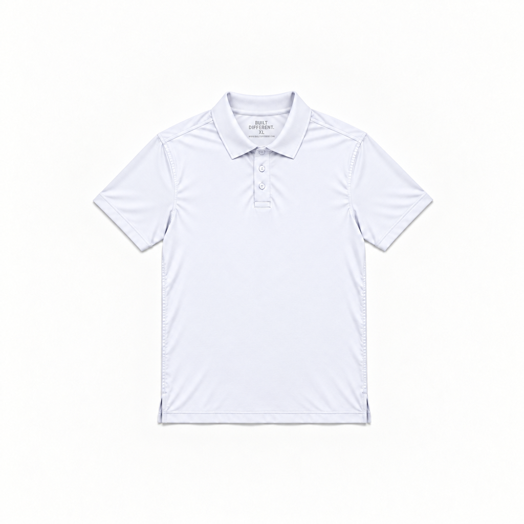 Load image into Gallery viewer, Tall White Polo Shirt
