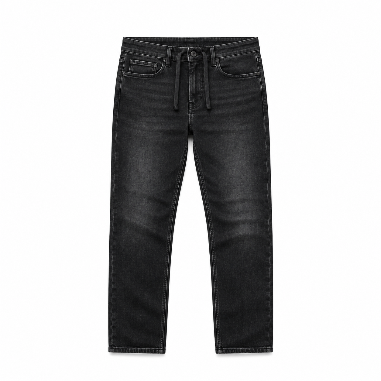 Load image into Gallery viewer, Black Pull-On Athletic Taper Jeans
