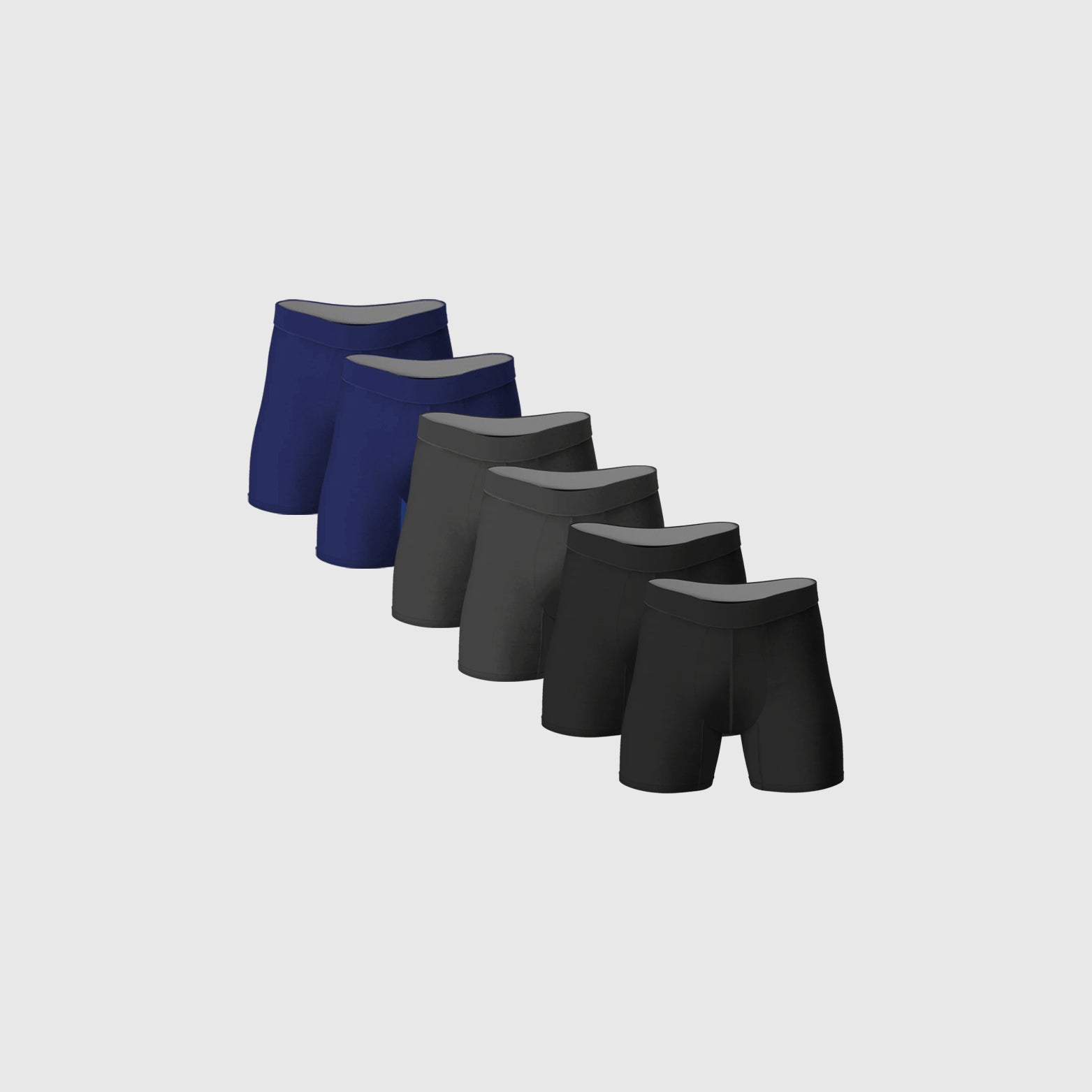 Load image into Gallery viewer, Comfort Anti-Chafe Bamboo Boxer Briefs 6-Pack
