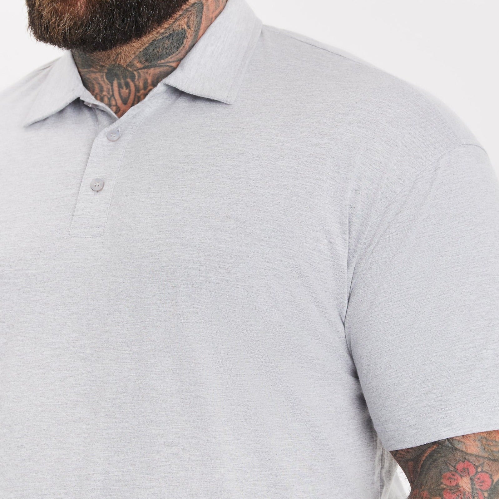 Load image into Gallery viewer, Tall Heather Grey Polo

