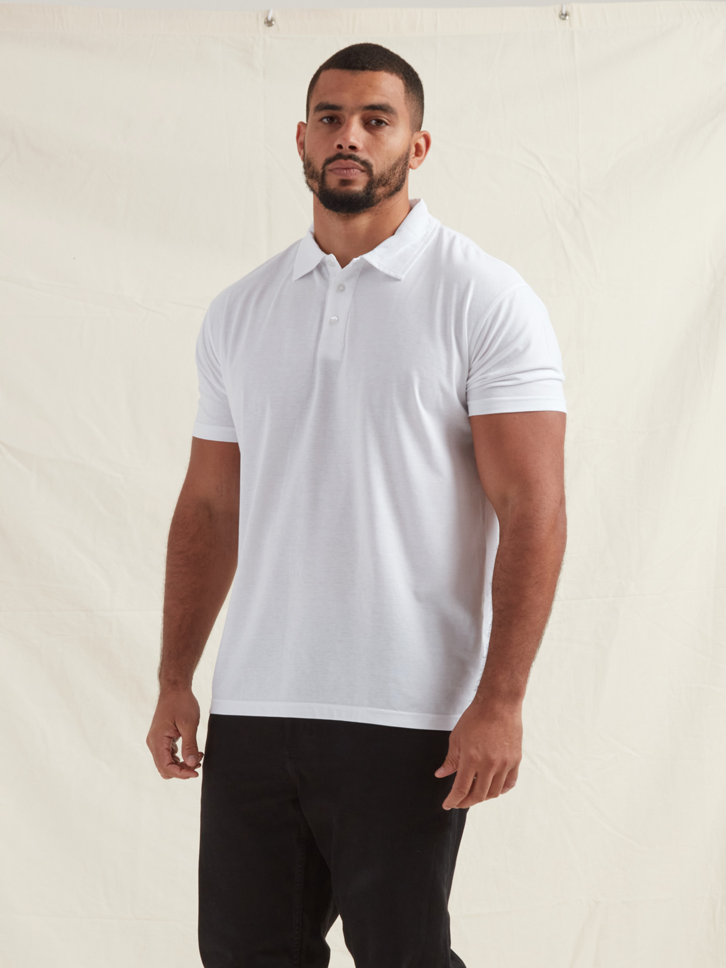 Load image into Gallery viewer, Tall White Polo Shirt
