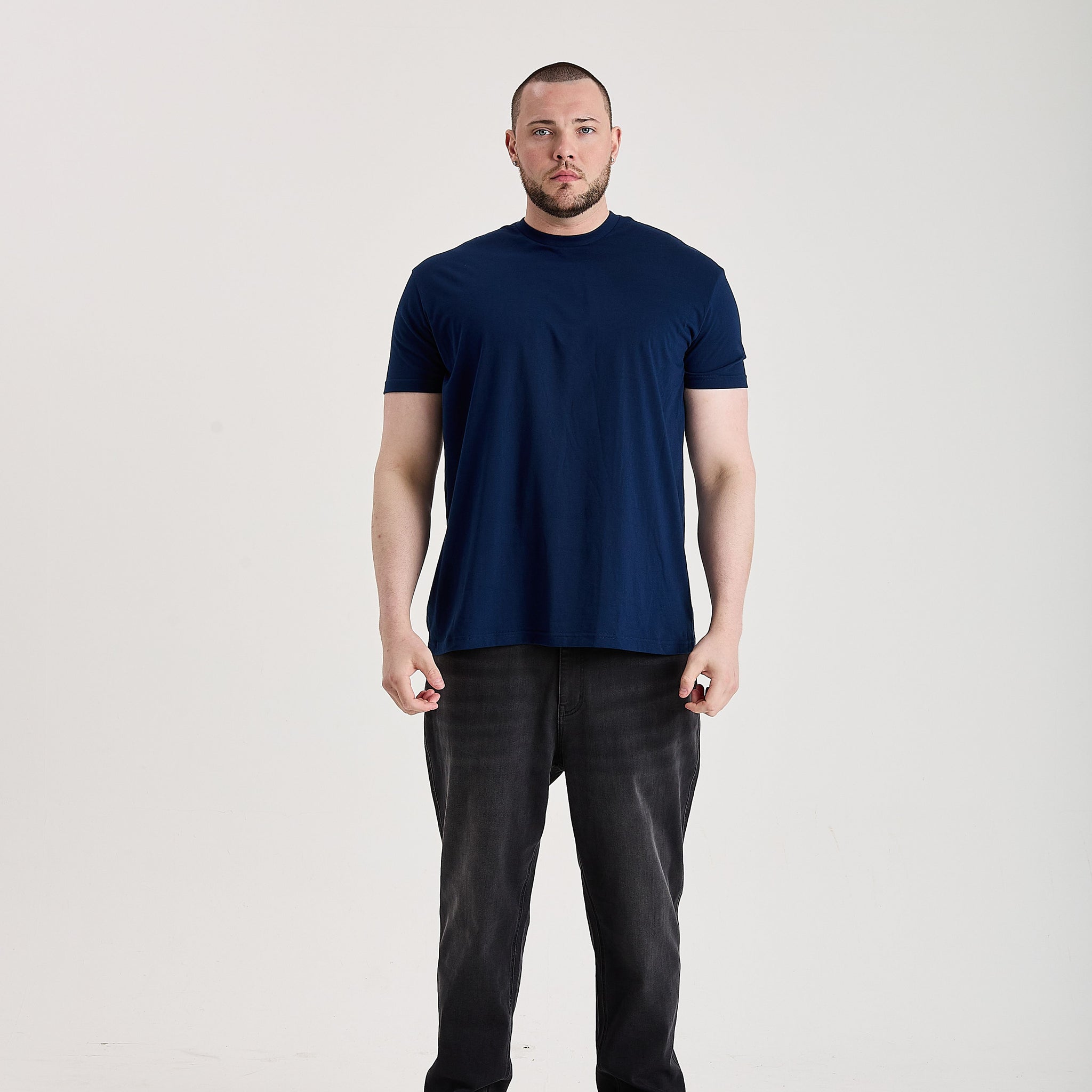 Load image into Gallery viewer, Tall Deep Blue Crew Neck
