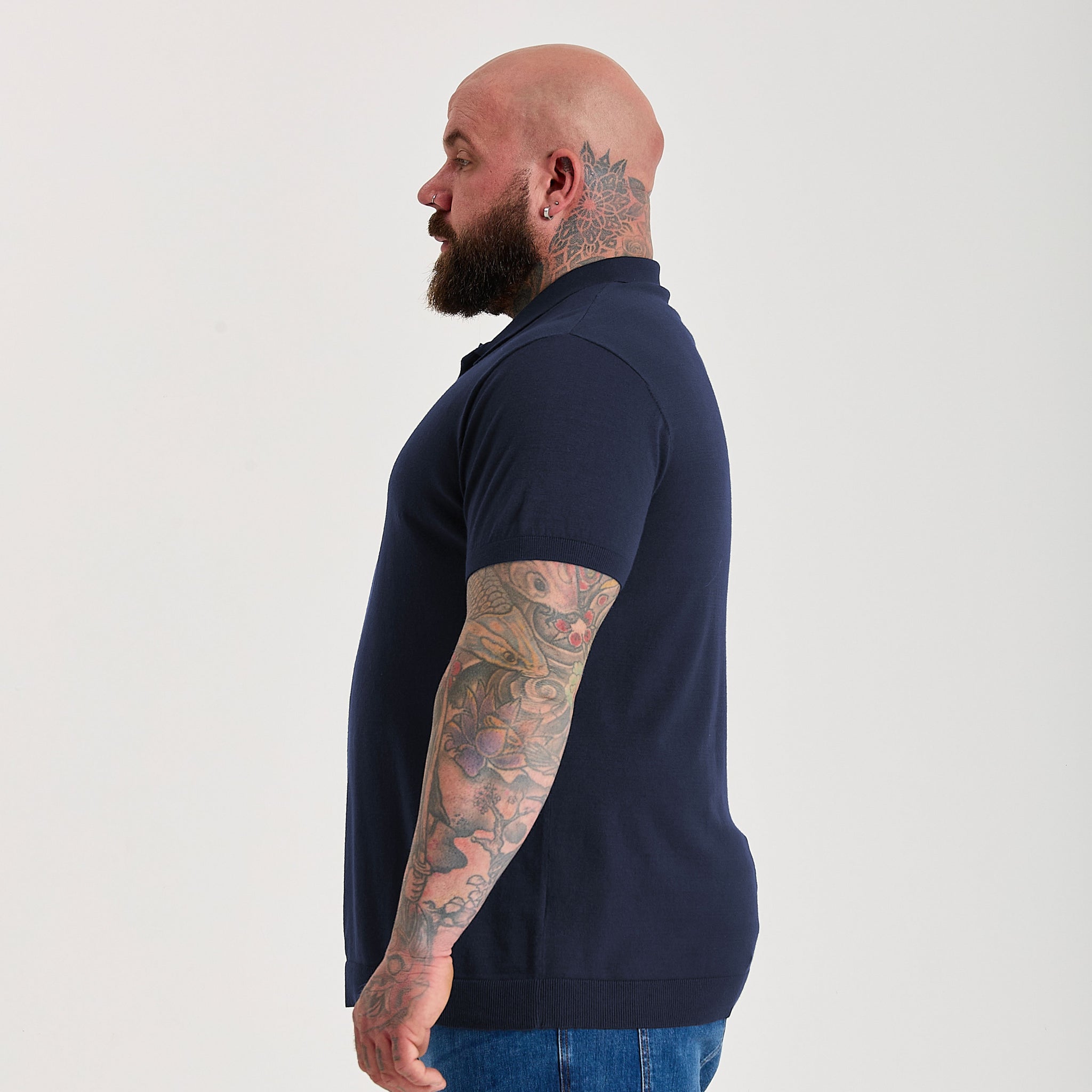 Load image into Gallery viewer, Navy Dress Polo Short Sleeve
